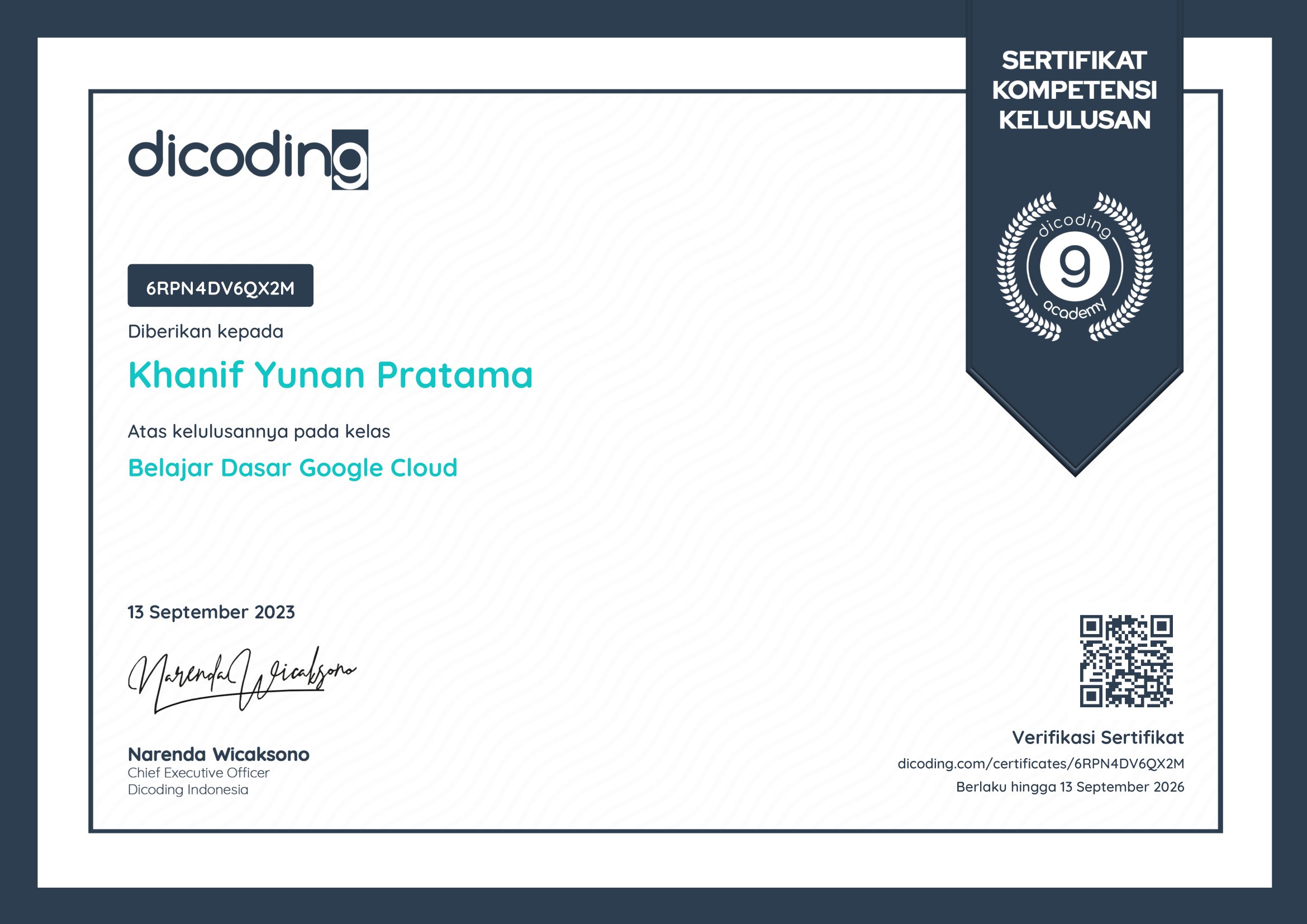 Certificate